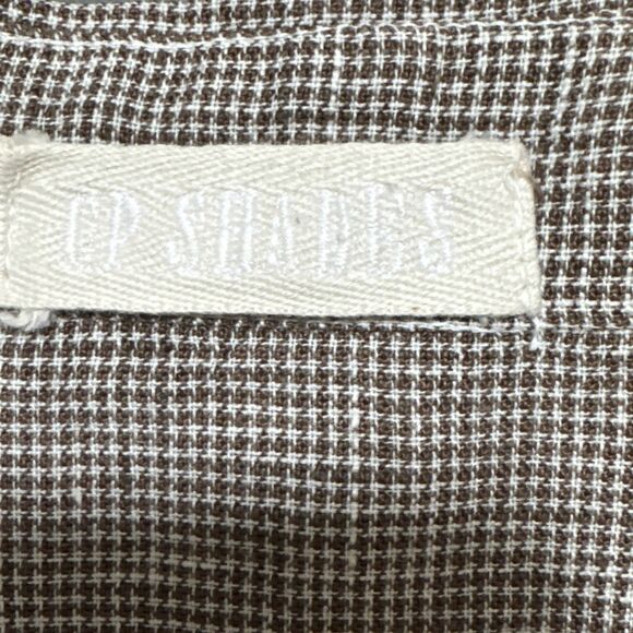 CP Shades Size M Teton Tunic Linen Brown White V-Neck Pockets $242 USA Made - Picture 7 of 14